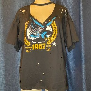 Shein cutout oversized tshirt